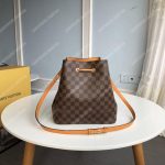 LV NéoNoé Bag Damier Ebene Safran