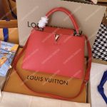 LV Capucines PM Taurillon Leather Bag Rubis