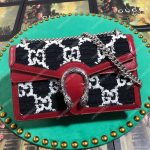 Gucci Dionysus GG Tweed Small Shoulder Bag Black/White