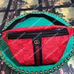 GG Velvet Belt Bag Red
