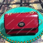 Gucci Leather Small Shoulder Bag Red
