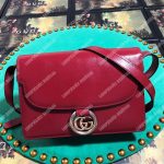 Gucci Small Leather Shoulder Bag Red