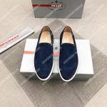 Prada Technical Nylon Slip-ons Blue