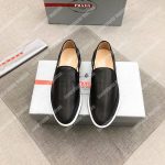 Prada Technical Nylon Slip-ons Black
