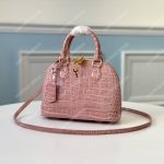 LV Alma BB Crocodilien Brillant Rose Tourmaline