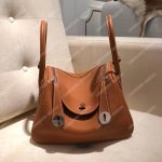 Hermes Lindy 30 Bag Clemence Gold