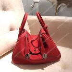 Hermes Lindy 30 Bag Clemence Rouge Red