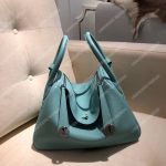 Hermes Lindy 26 Bag Clemence Blue Atoll