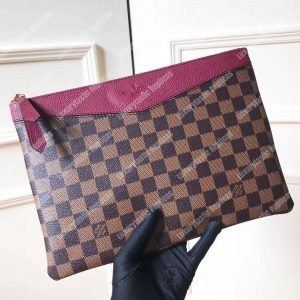 LV Daily Pouch Damier Ebene Raisin - Image 3