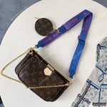 LV Multi Pochette Accessoires Digital Exclusive Prelaunch Monogram Blue