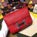 Hermes Constance 24 Bag Epsom Rouge Red Palladium-Hardware