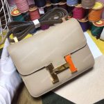 Hermes Constance 24 Bag Replica in Epsom Etoupe and Gold-Hardware