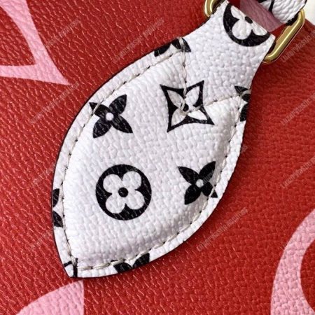 LV Onthego Monogram Toron Handle Rouge Tote Bag GM - Image 7