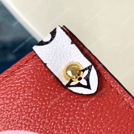 LV Onthego Monogram Toron Handle Rouge Tote Bag GM - Image 8