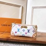 LV Monogram Pochete Milla MM Multicolor White