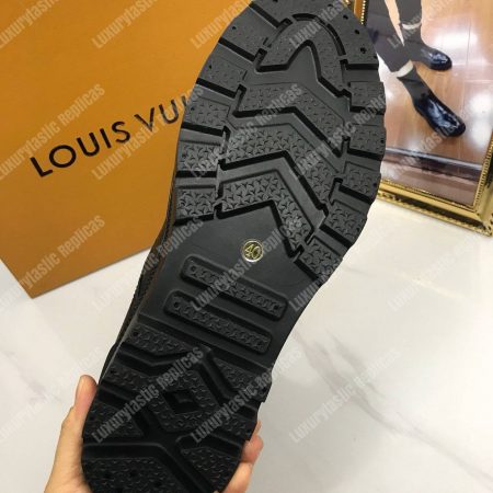 LV Leather Ankle Boots Black - Image 5