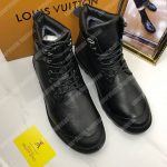 LV Leather Ankle Boots Black