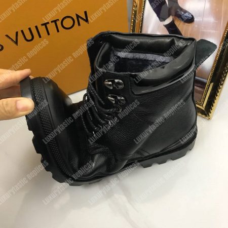 LV Leather Ankle Boots Black - Image 6