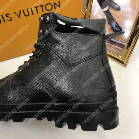 LV Leather Ankle Boots Black - Image 7