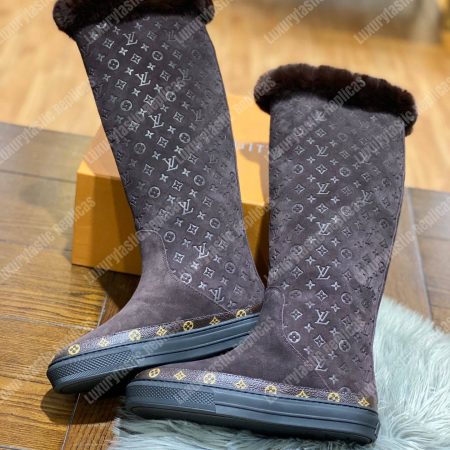 LV Snowball Flat Half Boot Brown - Image 9