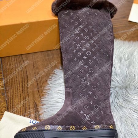 LV Snowball Flat Half Boot Brown - Image 4