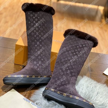 LV Snowball Flat Half Boot Brown - Image 5