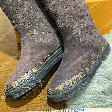 LV Snowball Flat Half Boot Brown - Image 6