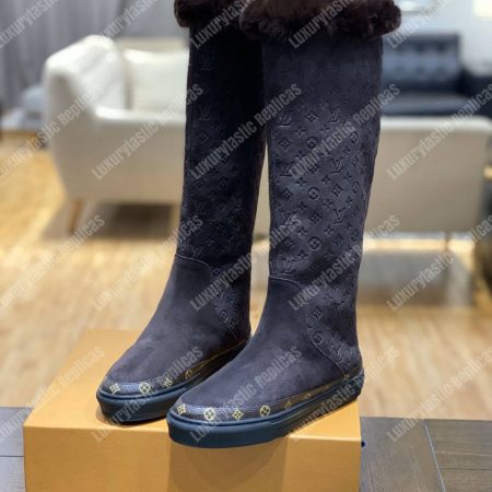 LV Snowball Flat Half Boot Brown - Image 7