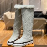 LV Snowball Flat Half Boot White