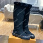 LV Snowball Flat Half Boot Black