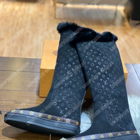 LV Snowball Flat Half Boot Black - Image 5