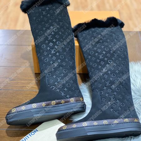 LV Snowball Flat Half Boot Black - Image 6