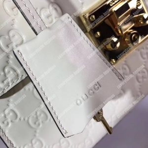 Gucci Padlock Small Signature Top Handle Bag White - Image 6