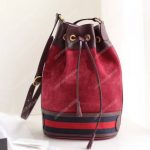 Gucci Ophidia Bucket Bag Maroon