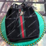 Gucci Rajah Medium Bucket Bag Black