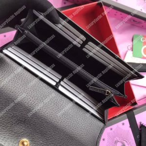 Gucci Leather Continental Wallet Black - Image 7