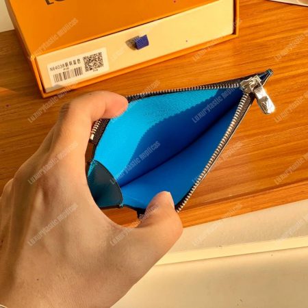 LV Coin Card Holder Blue - Image 6