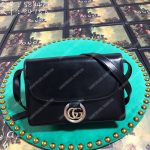 Gucci Small Leather Shoulder Bag Black