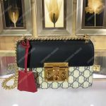 Gucci Padlock Small GG Shoulder Bag Black/Red
