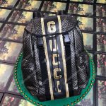 Gucci Dapper Dan Backpack With Gold GG Pattern