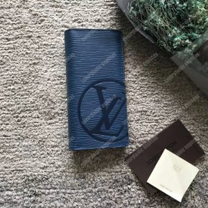 LV Circle signature Brazza Wallet Epi Leather Bleu Azur - Image 6