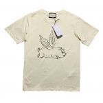 Gucci Flying Pig Print T-Shirt Cream