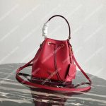Prada Saffiano Leather Bucket Bag Red