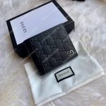 Gucci Signature Wallet Metal Detail Black