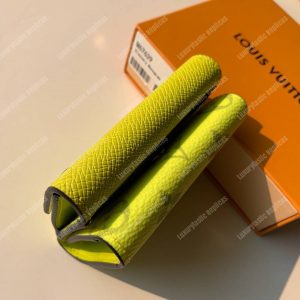 LV Discovery Compact Wallet K45 Taiga Monogram Jaune - Image 4