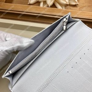 LV Brazza Wallet K45 Taiga Monogram Blanc - Image 6