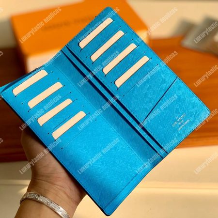 LV Brazza Wallet Blue - Image 7