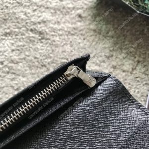 LV Brazza Wallet Taiga Leather Noir Gris - Image 8