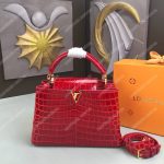 LV Capucines BB Crocodilien Brillant Cherry