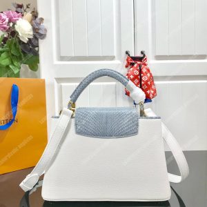 LV Capucines BB Taurillon Python White - Image 4